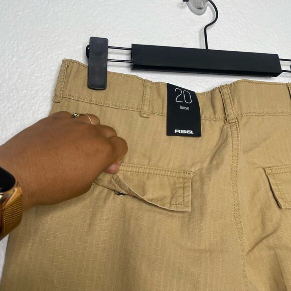 RSQ Kids Boys Pants Size 20 Khaki Loose Wide Leg Casual Lightweight Cargo - Picture 9 of 16